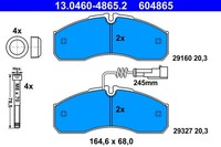 Bremsbelagsatz FÜR Nissan NT400 Cabstar (F24M) - ATE 13.0460-4865.2