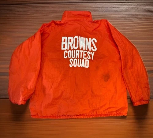 Rare Vintage 70s Cleveland Browns Municipal Stadium Staff Employee Jacket 2XL - product listing photo
