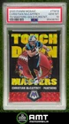 61 2020 Panini Mosaic Christian McCaffrey Touchdown Gold Fluorescent 2/20 PSA 10