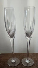 Mikasa Arctic Lights Champagne Flutes Set of 2 Stemware 10.75" Tall With Box