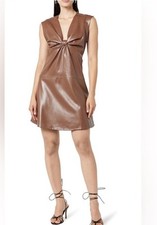 NWT- XS The Drop Women's Magdalena Vegan Leather Cut-Out Mini Dress