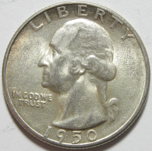 1950-S About Uncirculated Washington Quarter - 90% Silver - #11305-23