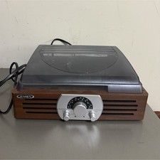 Jensen JTA-222 3-Speed Turntable AM/FM Radio Built-In Speaker Wood Finish