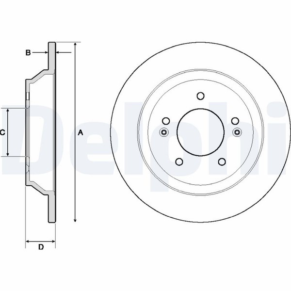 2X Delphi Bremsscheibe BG4708C FüR KIA Carens Hyundai Kona OS OSE OSI SUV Gdi 2-image