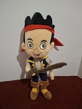 Juguete de peluche con espada Jake y los piratas del País de Nunca Jamás de los parques de Disney 14"