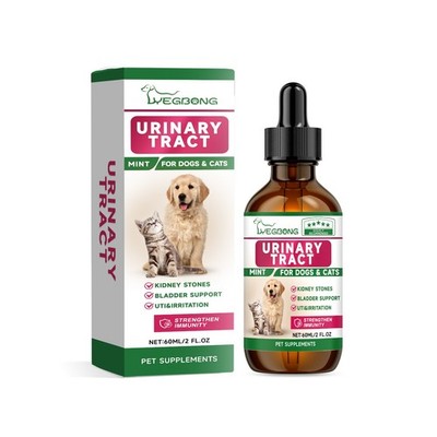 Urinary Tract Support Pet Supplement for Dogs & Cats   Mint Formula 60ml