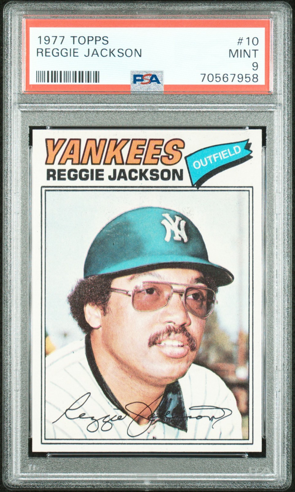 1977 TOPPS #10 REGGIE JACKSON PSA 9