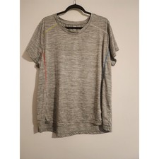 Zone Pro Womens 3X Grey Space Dye Short Sleeve Activewear Tee Contrast Stitch