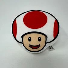 Toad Plush White Red Stuffed Toy 4" Club Mocchi Mocchi Tomy Super Mario Nintendo