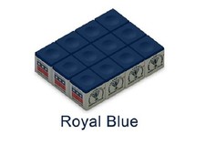 1 Doz Silver Cup Billiards Pool Cue Stick Chalk - Royal Blue (12 cubes)
