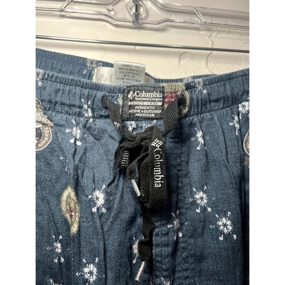 Columbia Azul Gráfico Pijama Pantalones Para Hombre Grande Salón Ropa De Salón Informal Cómodo Foto 2 de 4