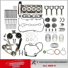 Engine Rebuild Kit - Crank Piston Timing Gasket For 06-17 Chevy GMC Buick 2.4L