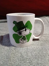 Peanuts Snoopy St. Patricks Day Large 21oz.  Mug Clover ICUP