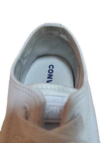 Zapatilla deportiva unisex Converse 136823C mono de cuero blanco de encaje bajo para hombre 11,5 para mujer 13,5 - Imagen 8 de 11