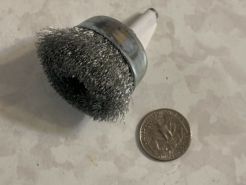 NEW Weiler Ace 61265 Wire 2-3/4" Fine Cup End Brush 1/4” Stem use on Steel - Picture 2 of 4