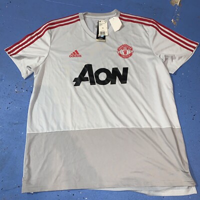 Adidas Manchester United Aon Soccer Practice Jersey XL Gray Adidas Manchester United Aon Soccer Practice Jersey XL Gray