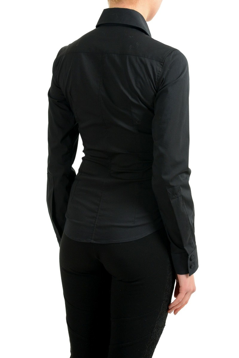 売れ筋商品|||イチ シャツ レディース トップス IHVERA - Button-down blouse - black o-left-slash-blouse-in-black-