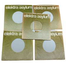 Elektra Asylum Records Company Sleeves 45 RPM Vinyl Lot of 5 Bold Logo