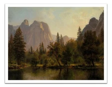 Albert Bierstadt CATHEDRAL ROCKS 1867 Painting 17x22" Premium Art Print
