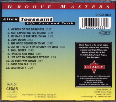 CD Allen Toussaint - Life, Love And Faith: Groove Masters
