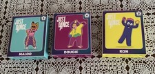 3 Brand New McDonalds Happy Meal Toys Games Just Dance Ron 2 Dougie 4 Maloo 5