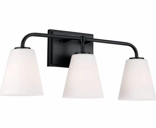 Brody - 3 Light Bath Vanity in Minimalist Style-9"  Tall and 23.5"  Wide Black.. - Picture 1 of 5