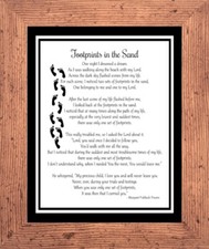 FOOTPRINTS IN THE SAND - CHRISTIAN FRAMED PRINT / PICTURE OTHERS ARE LISTED 118