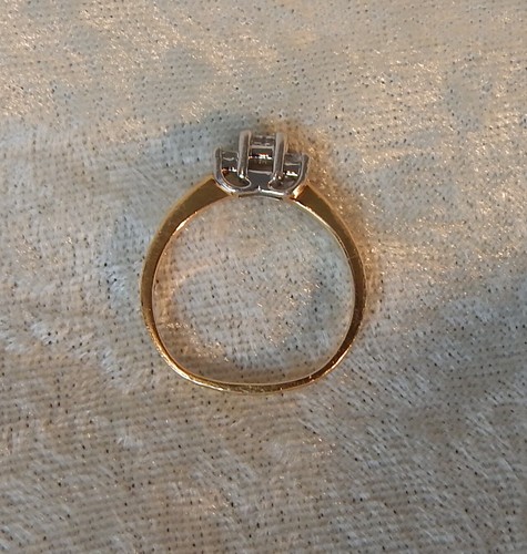 14K YELLOW GOLD DIAMOND ENGAGEMENT RING 3 STONE SIZE 9 TCW .5 + $1000 APPRAISAL - Picture 8 of 10