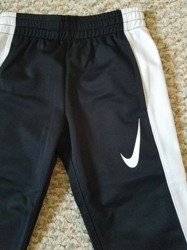 Nike Dri-Fit Youth Boys NEW with Tags Black White Pull-On Athletic Pants Size 4 - Picture 3 of 12