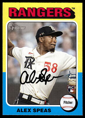 2024 Topps Heritage #274 Alex Speas Rookie Texas Rangers