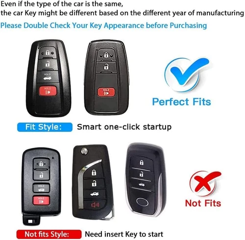 适用于丰田钥匙链保护套 带钥匙扣 软 TPU 钥匙链 外壳 全方位 Prote... - 第 2 张/共 6 张