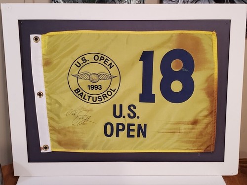 1993 U.S. OPEN WINNER Lee Janzen signed recovered Golf Flag - Picture 3 of 3