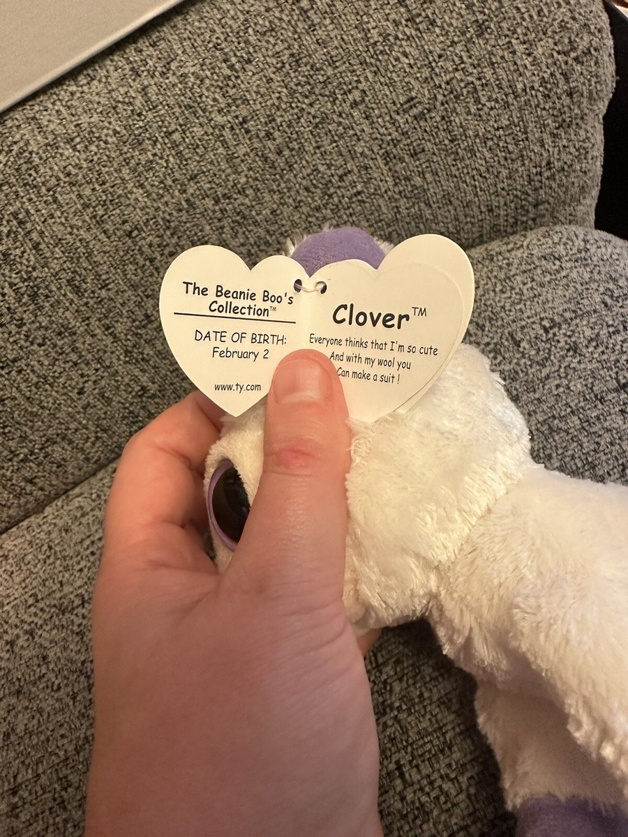 Ty Beanie Boo Boos 36032 Clover the Lamb Regular 15cm UK