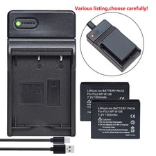 Battery or Charger for Fujifilm NP-W126 NP-W126s Fuji X100V X100V X-PRO1 Camera