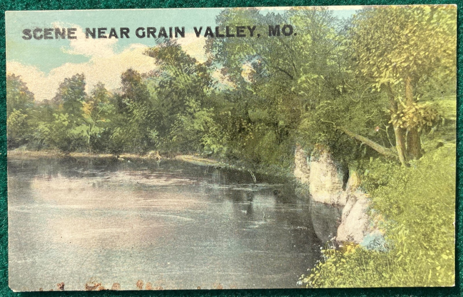 Grain Valley Missouri Greetings Litho Postcard Missouri Circa 1910 MO