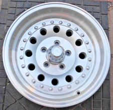 VINTAGE 15" x 7" REI "550" CUSTOM USA MADE ALUMINUM WHEEL w/ CAP. 5 LUG x 4.5".