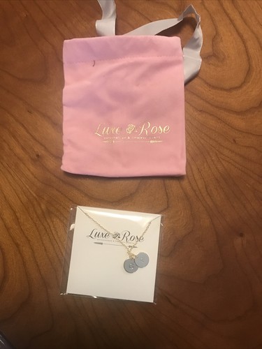 Luxe Rose Personalized Disc Necklace 