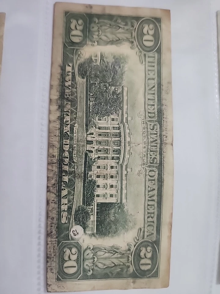 1985 $20 Twenty Dollar Bill Rare Federal Reserve Note Vintage US - Image 2 of 2