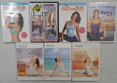 Lot Of 7 Yoga DVDs. Element-Naturaljourneys & More. A-18-E