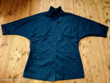 Loden Frey Ladies Trench Coat Windbreaker Blue/black Size 40 Ci1