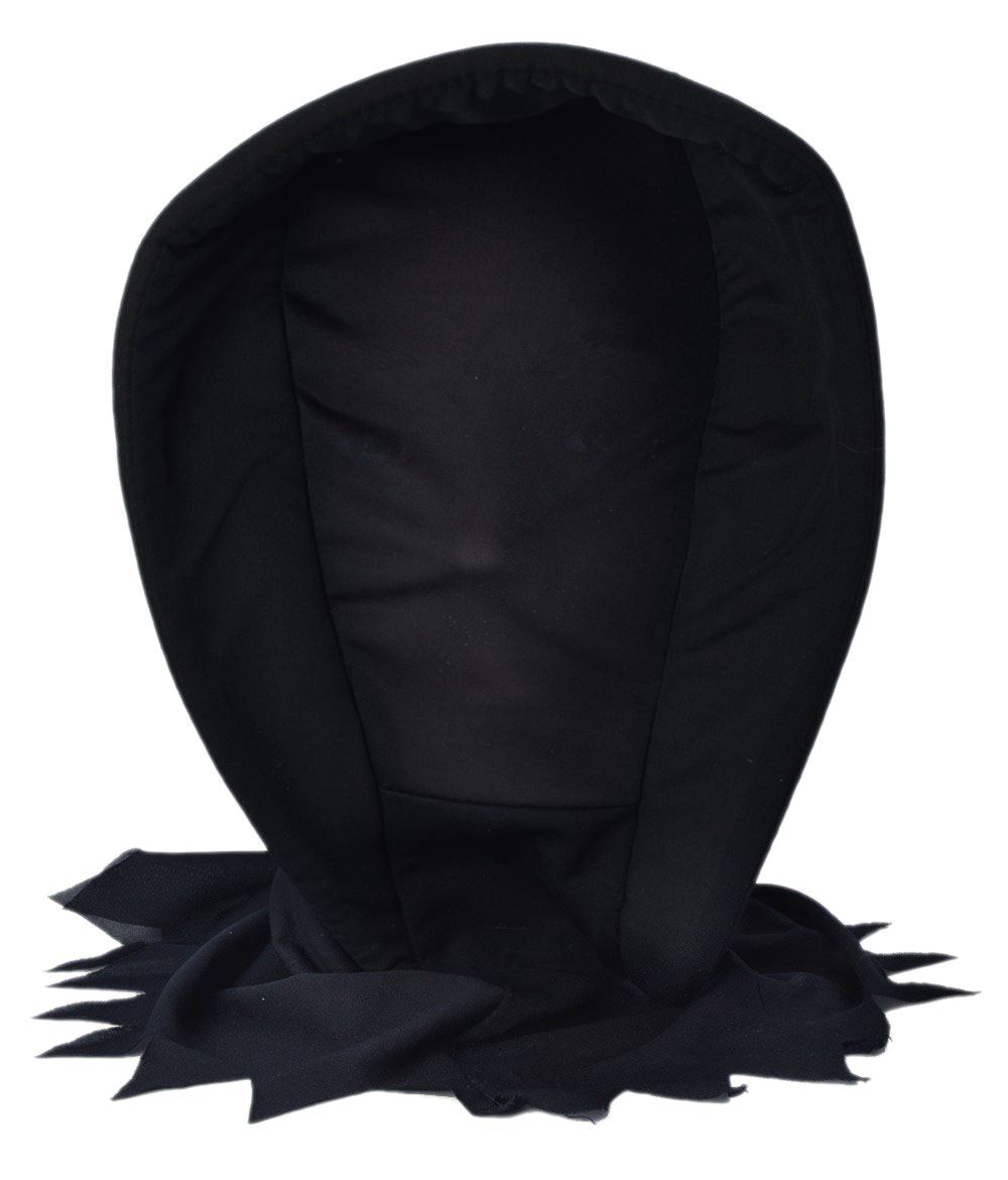 Ghoul Hood And Mask Adult Black Ghoul Hood And Mask Adult Black