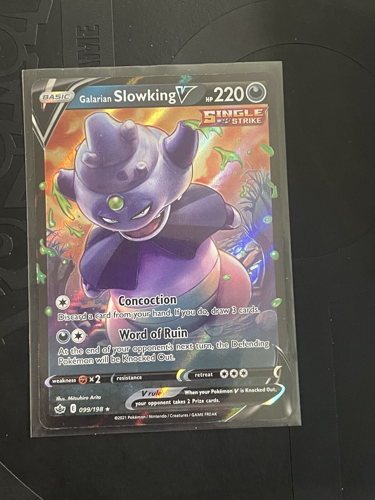 Galarian Slowking V 099/198 Pokemon TCG Chilling Reign Holo Ultra Rare - NM