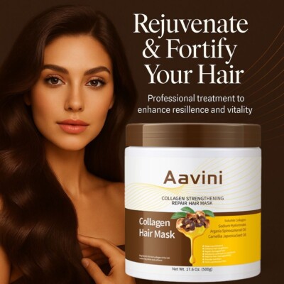 Hair Fall Solution   Aavini Collagen Mask 500g for Strong,Smooth, Nourished Hair