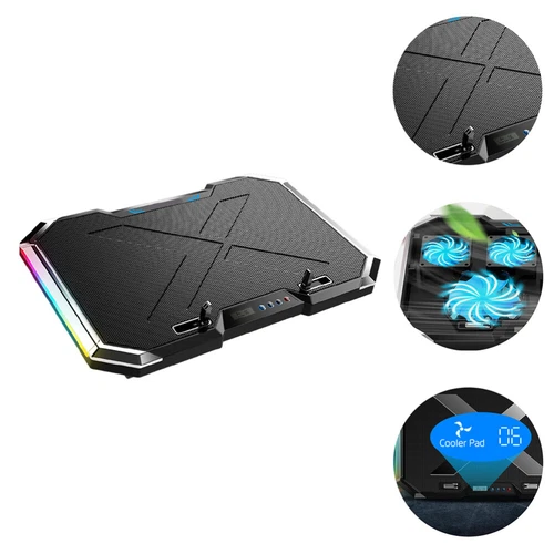  RGB Luminous Cooling Base Adjustable Laptop Stand Ventilated Support
