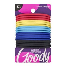 17 Count 4MM Ouchless Elastic Hair Tie Medium Hair Pain-Free Ponytails Braids