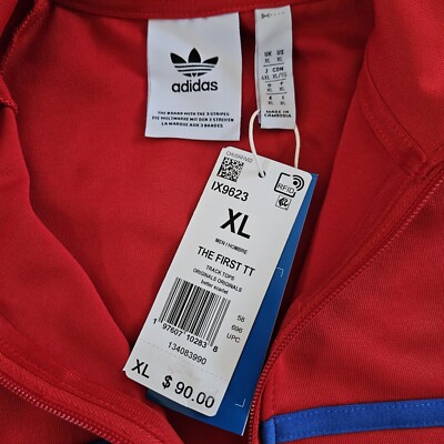 【美品】adidas 販路限定 FIRST TRACK TOP XXL adidas Originals The First Track Top Jacket Men's Sz M Red
