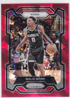 2023-24 Panini Prizm NBA No. 71 Malik Monk Red Ice Prizm