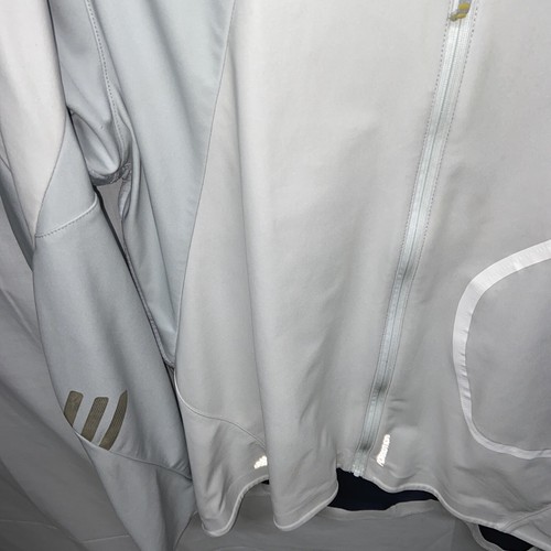 Adidas Athletic Mens Golf Jacket Size Medium Gray Zip Front Long Sleeve Running - Picture 6 of 12