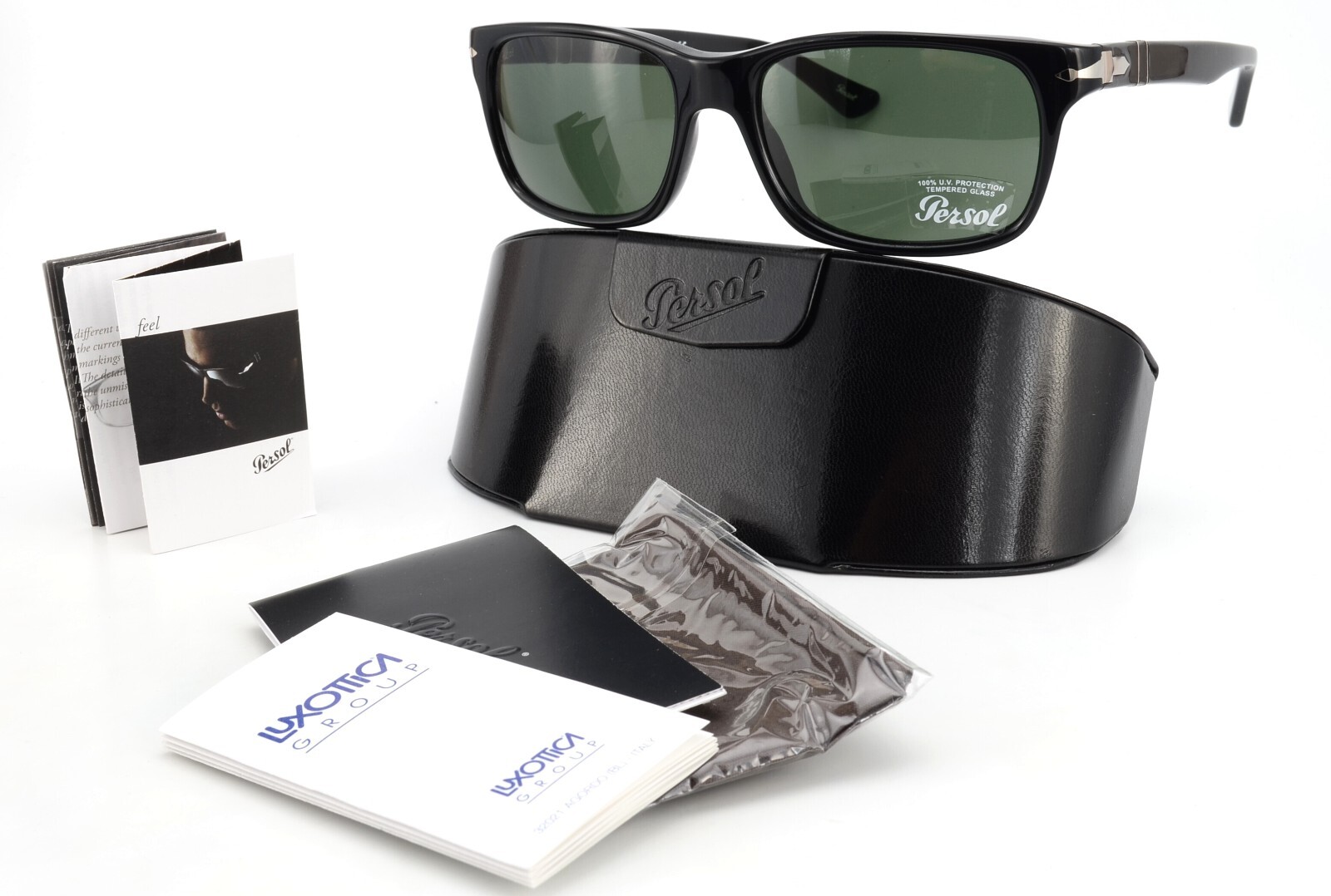 PERSOL Sonnenbrille 3048 S 95 31 58-19 145 Закаленное стекло Schwarz Karree + Etui