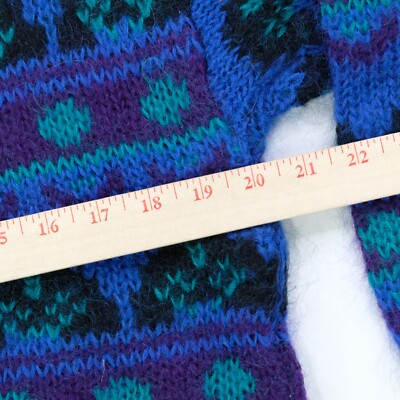 Rare Vintage GALLAGHER Striped Pattern Pullover Knit Mohair Blend